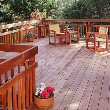 Freestanding Redwood Deck