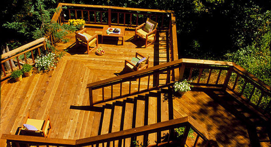 Sunny Redwood Deck