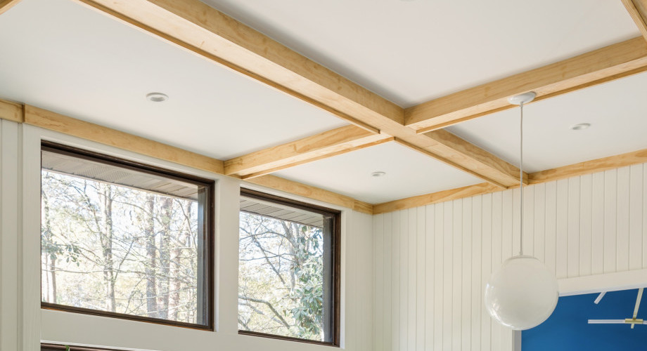 Natural Grain Coffered Ceiling