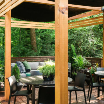 Western Red Cedar Pergola With Shade
