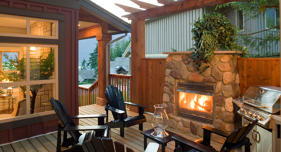 Patio with Outdoor Fireplace