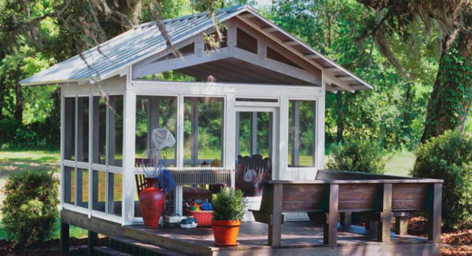 Pressure-Treated Pond House
