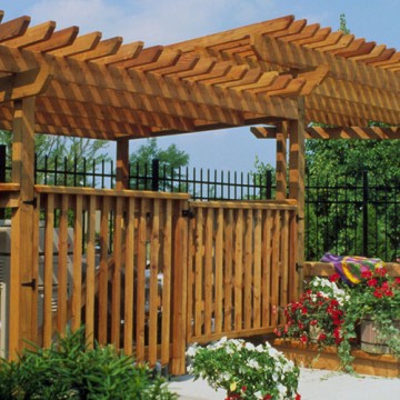 Charming Redwood Shade Structure