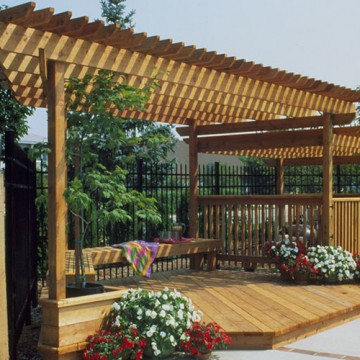 Charming Redwood Shade Structure