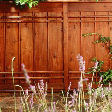 Detailed Paneled Wood Fence