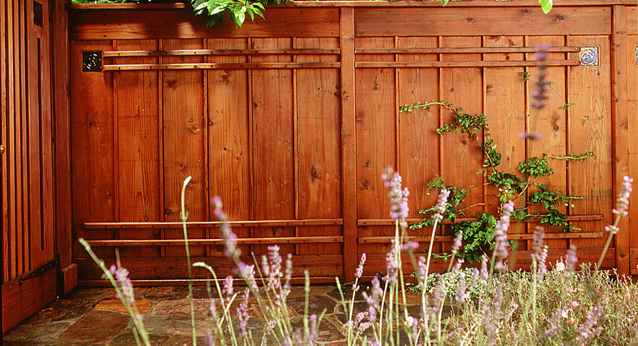 Detailed Paneled Wood Fence