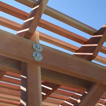 Freestanding Redwood Pergola Detail