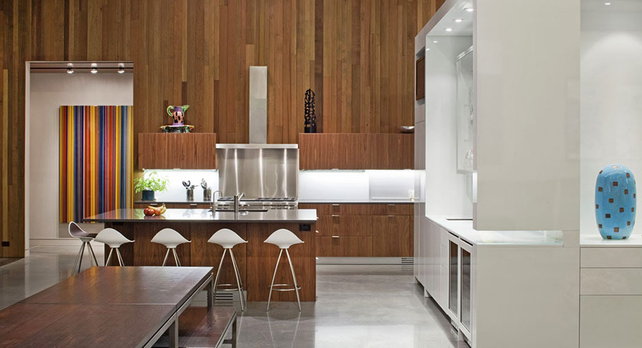 Warm Modern Cedar Cabinets