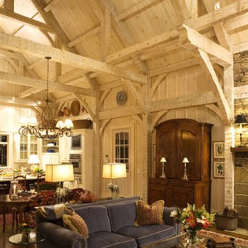 Contemporary Hand-Hewn Beams