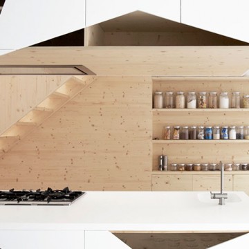 Modern White Pine Kitchen