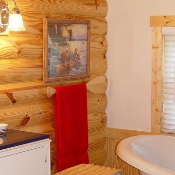 Wood Paneled Bathroom