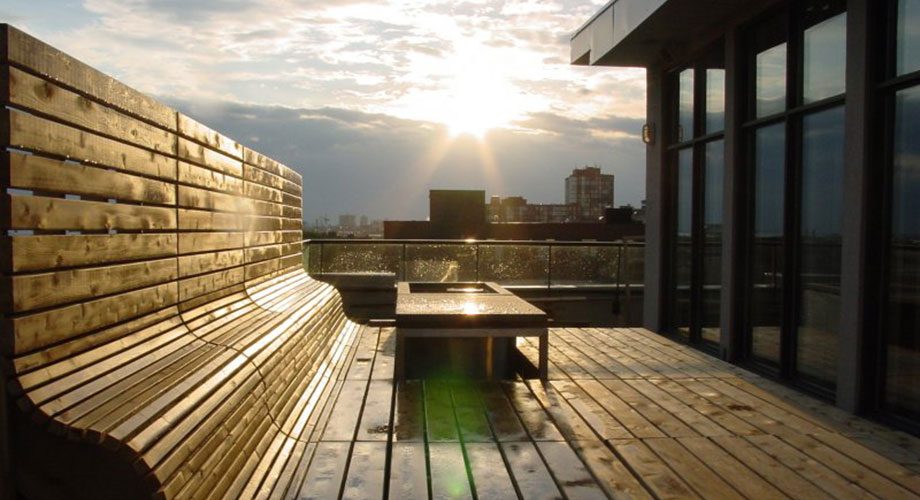 Cedar Rooftop Deck