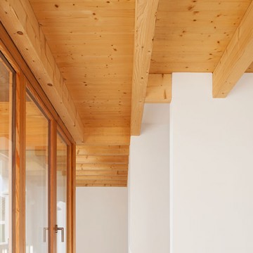 Beamed Wood Ceiling