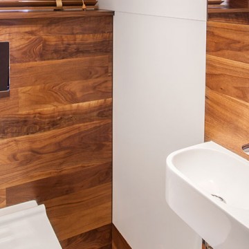 Stained Wood Wainscoting
