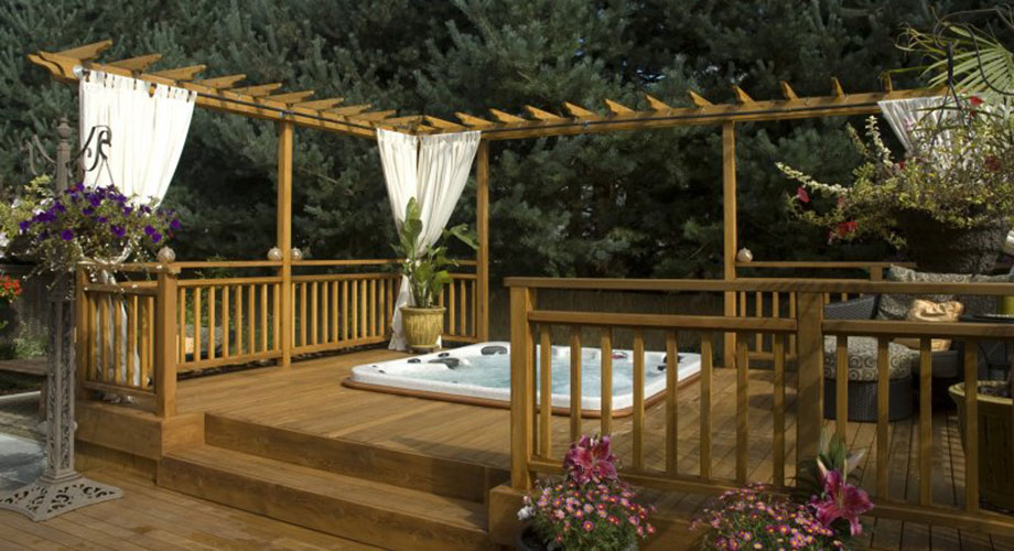 Modern Redwood Garden Arbor