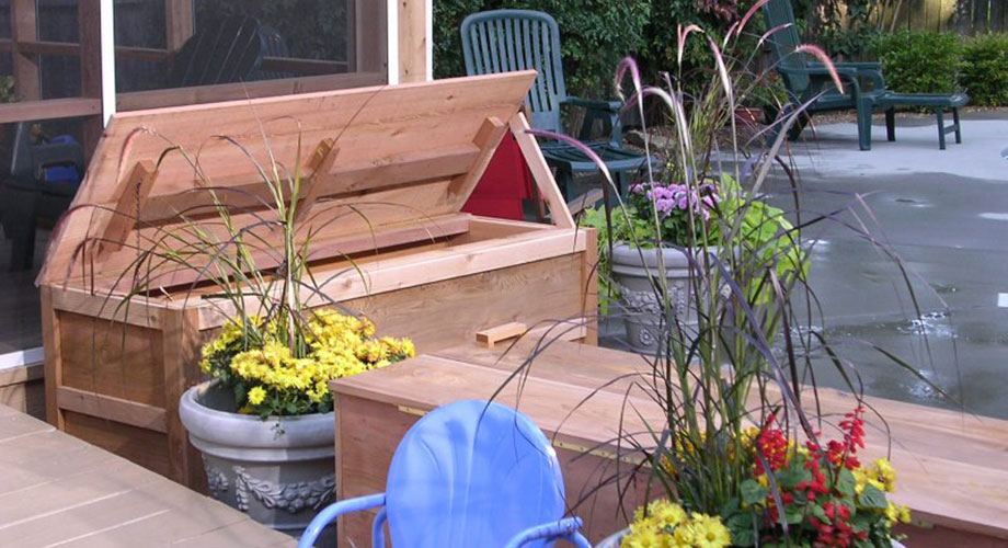 Cedar Benches and Storage Boxes