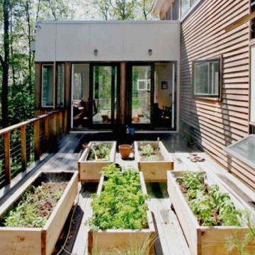 Rooftop Cedar Garden Boxes