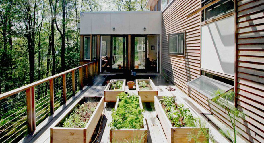 Rooftop Cedar Garden Boxes