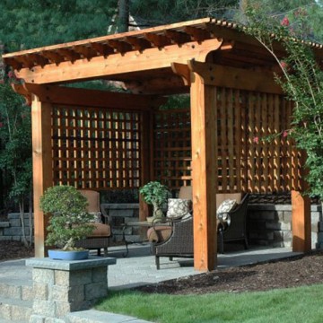 Freestanding Cedar Pergola