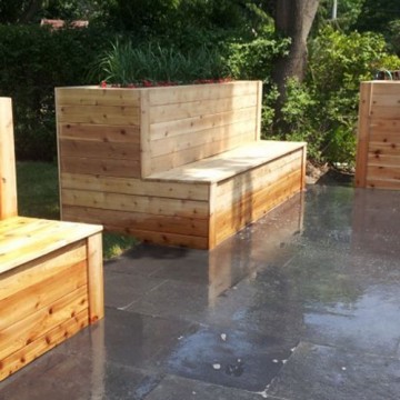 Herb Garden Bench and Planter