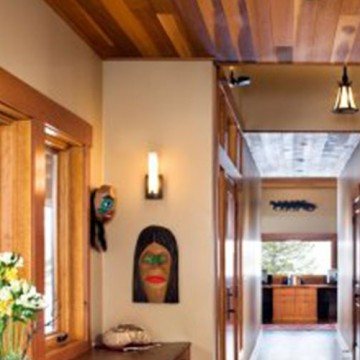 Naturally Lit Cedar Paneling