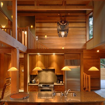 Warm Cedar Wood Paneling