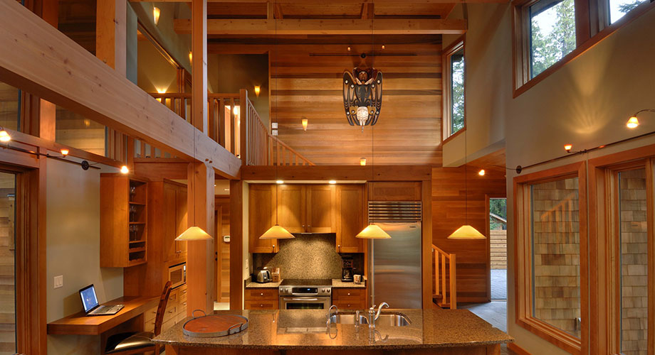 Warm Cedar Wood Paneling
