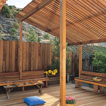 Eye-Catching Redwood Shade Structure
